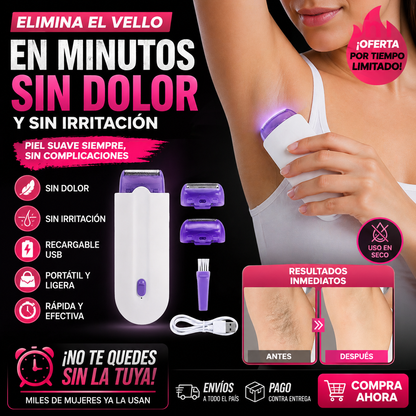 DEPILADORA CORPORAL Y ES RECARGABLE ...PIEL DEFINIDA