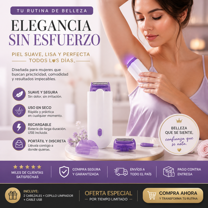 DEPILADORA CORPORAL Y ES RECARGABLE ...PIEL DEFINIDA